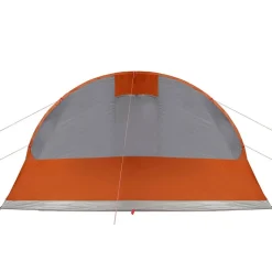 vidaXL 5-personers campingtelt vandtæt grå og orange