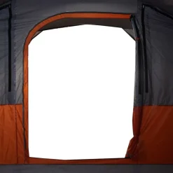 vidaXL 5-personers campingtelt vandtæt grå og orange