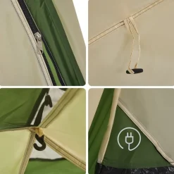 vidaXL 4-personers campingtelt quick-release grøn