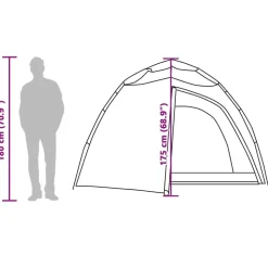 vidaXL 4-personers campingtelt quick-release grøn