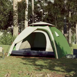 vidaXL 4-personers campingtelt quick-release grøn