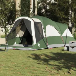 vidaXL 8-personers campingtelt vandtæt grøn