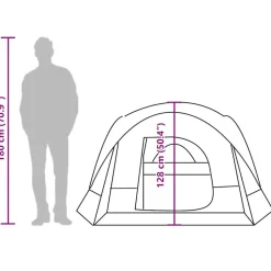 vidaXL 4-personers campingtelt vandtæt mørklægningsstof hvid