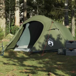 vidaXL 3-personers campingtelt vandtæt olivengrøn