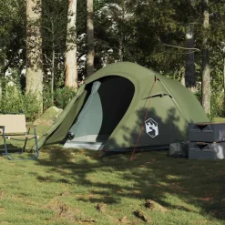 vidaXL 3-personers campingtelt vandtæt olivengrøn