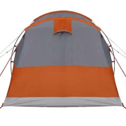 vidaXL 3-personers campingtelt vandtæt grå og orange
