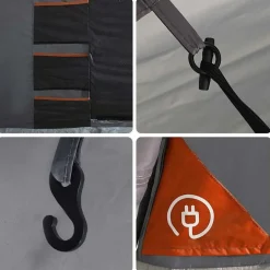 vidaXL 8-personers campingtelt vandtæt orange