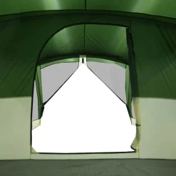 vidaXL 4-personers campingtelt med fortelt vandtæt grøn