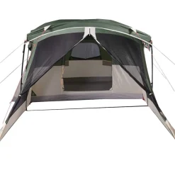 vidaXL 4-personers campingtelt med fortelt vandtæt grøn