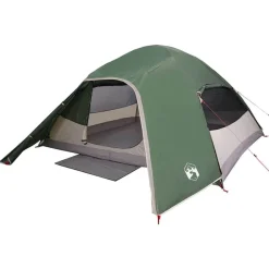 vidaXL 4-personers campingtelt vandtæt kuppel grøn