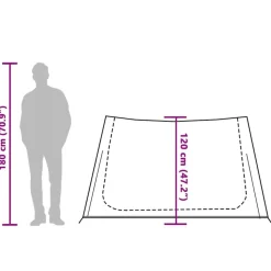 vidaXL 2-personers campingtelt vandtæt blå
