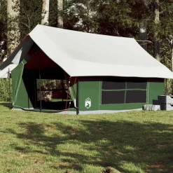 vidaXL 5-personers campingtelt vandtæt grøn