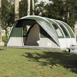 vidaXL 5-personers campingtelt vandtæt grøn