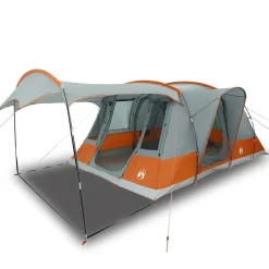vidaXL 5-personers campingtelt vandtæt grå og orange