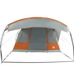 vidaXL 5-personers campingtelt vandtæt grå og orange