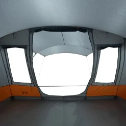 vidaXL 5-personers campingtelt vandtæt grå og orange