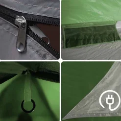 vidaXL 2-personers campingtelt vandtæt grøn