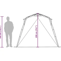 vidaXL 4-personers campingtelt vandtæt quick-release grøn