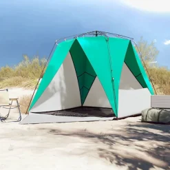 vidaXL 4-personers campingtelt vandtæt quick-release grøn