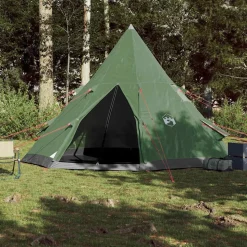 vidaXL 4-personers campingtelt vandtæt grøn