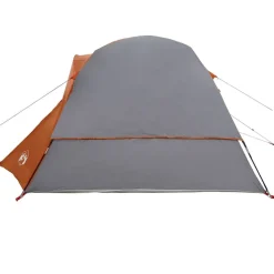 vidaXL 4-personers campingtelt vandtæt grå og orange