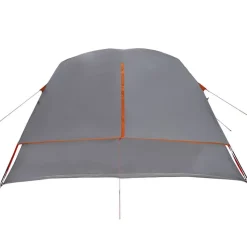 vidaXL 4-personers campingtelt vandtæt grå og orange
