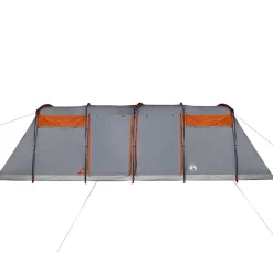 vidaXL 8-personers campingtelt vandtæt grå og orange