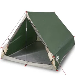vidaXL 2-personers campingtelt A-stel vandtæt grøn