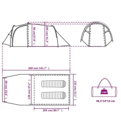 vidaXL 2-personers campingtelt vandtæt blå
