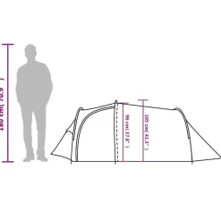 vidaXL 2-personers campingtelt vandtæt blå