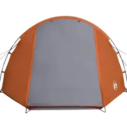 vidaXL 4-personers campingtelt vandtæt grå og orange