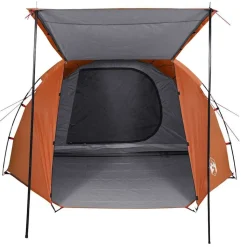 vidaXL 4-personers campingtelt vandtæt grå og orange