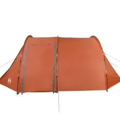 vidaXL 4-personers campingtelt vandtæt grå og orange