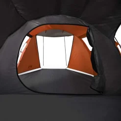 vidaXL 4-personers campingtelt vandtæt grå og orange