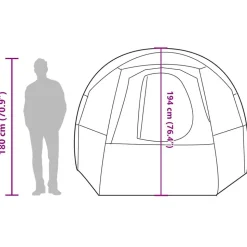 vidaXL 4-personers campingtelt vandtæt grøn