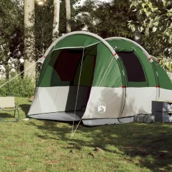 vidaXL 4-personers campingtelt vandtæt grøn