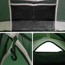 vidaXL 1-personers campingtelt vandtæt grøn