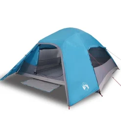 vidaXL 4-personers campingtelt vandtæt blå