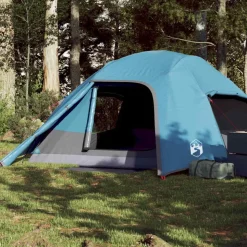 vidaXL 4-personers campingtelt vandtæt blå