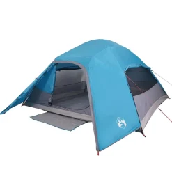 vidaXL 4-personers campingtelt vandtæt blå