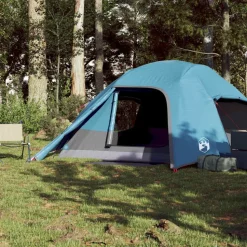 vidaXL 4-personers campingtelt vandtæt blå