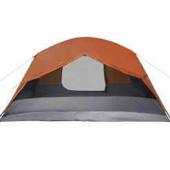 vidaXL 4-personers campingtelt med fortelt vandtæt orange