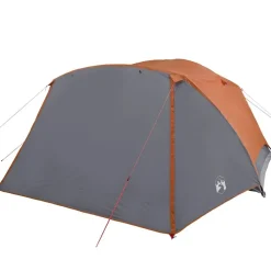 vidaXL 4-personers campingtelt med fortelt vandtæt orange