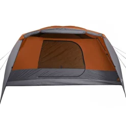 vidaXL 4-personers campingtelt med fortelt vandtæt orange