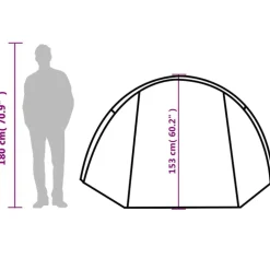 vidaXL 4-personers campingtelt vandtæt grøn