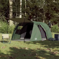 vidaXL 4-personers campingtelt vandtæt grøn