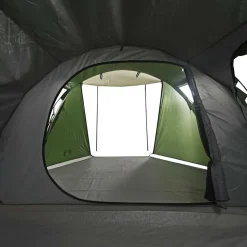 vidaXL 4-personers campingtelt vandtæt grøn