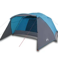 vidaXL 4-personers campingtelt med fortelt vandtæt blå