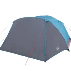 vidaXL 4-personers campingtelt med fortelt vandtæt blå