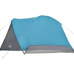 vidaXL 4-personers campingtelt med fortelt vandtæt blå